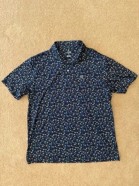 Rhoback Maker’s Mark Old Fashioned cocktail golf polo shirt size large